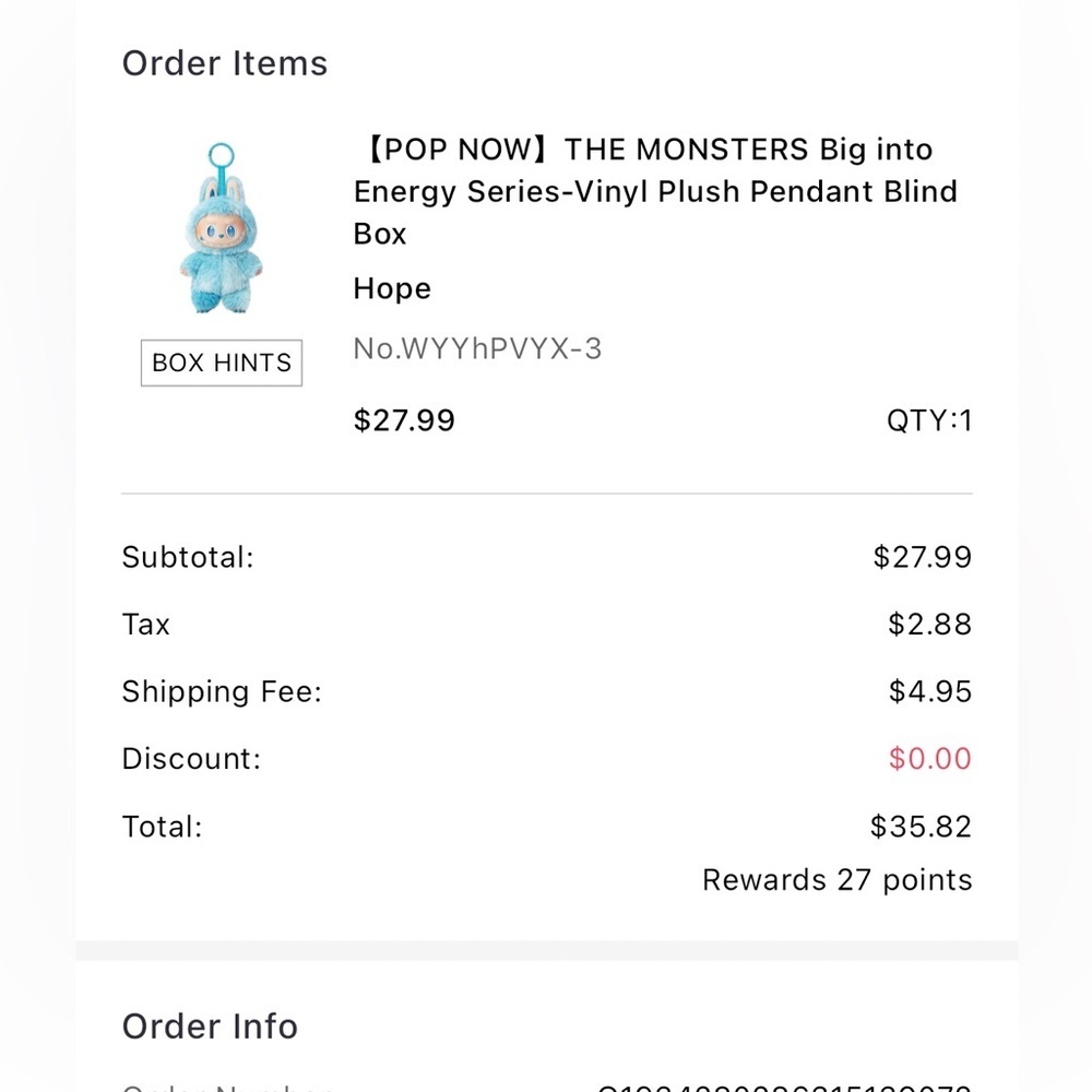 Authentic NIB Labubu Hope - Big into energy - Picture 7 of 12